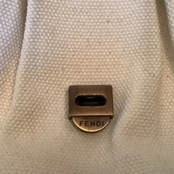 Vintage FENDI Bag with cotton fabric - excellent condition - Picture 7 of 13